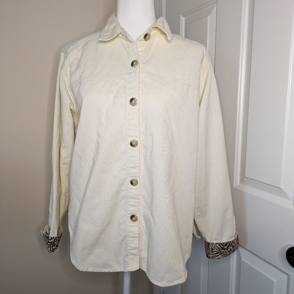 Columbia women’s jacket size L beige 100% cotton